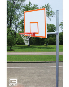 Gared Performance Sports Systems 4-1/2” O.D. Adjustable Straight Post with 4’ Extension, 1260B Backboard, 240 Goal [PK4551]