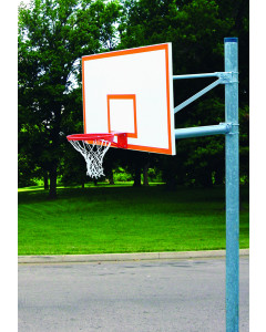 Gared Performance Sports Systems 5-9/16” O.D. Adjustable Straight Post with 5’ Extension, 1272B Backboard, 7550 Goal [PK6051]