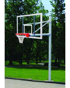Gared Performance Sports Systems 5-9/16” O.D. Adjustable Straight Post with 5’ Extension, BB72G50 Backboard, 5500 Goal [PK6091]