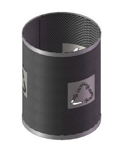 UltraSite Recycling Receptacle with Logo