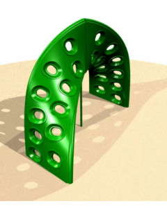 Kidstuff Climber- Wild Wall (2) Sections, 5" OD Posts, Steel Deck [85502]