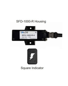 Talos SFD1000R Black Rectangular Lightning Detector with 3ft Cable
